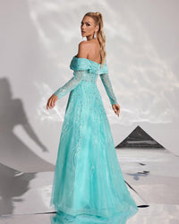 HKM-793683 Elegant Green Evening Dress for Women - Style EZ25126