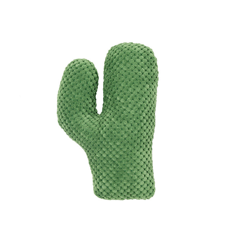 HKM-936595 Durable Corduroy Cactus Cat Toy with Catnip for Enhanced Feline Interaction