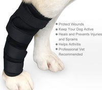 HKM-666259 Dog Leg Support Sleeve for Injury Prevention and Recovery in Black