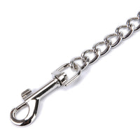 HKM-987155 Chrome-Plated Alloy Dog Collar with Double Traction Leash System