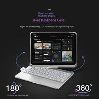 HKM-820563 Rotatable iPad Keyboard Case with Power Bank