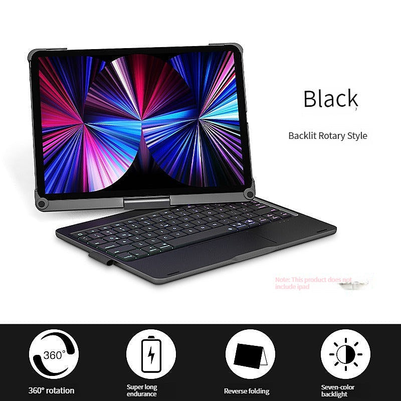 HKM-377619 Rotatable iPad Keyboard Case with Power Bank
