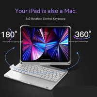 HKM-820563 Rotatable iPad Keyboard Case with Power Bank