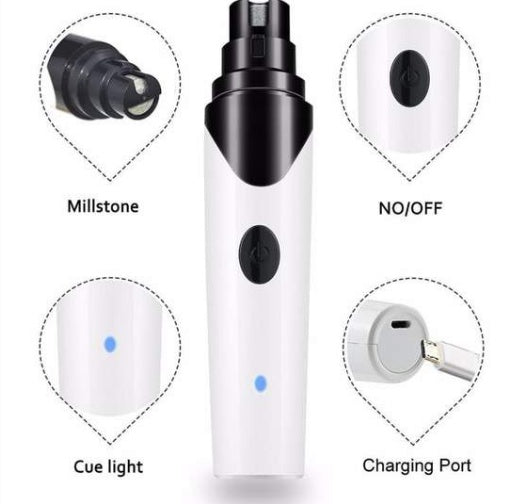 HKM-0347965 Electric Pet Nail Grinder with USB Charging for Dogs, Cats, and Small Animals