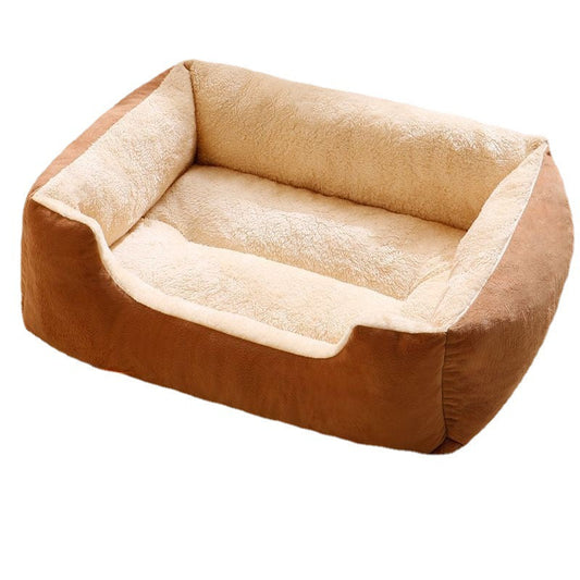 HKM-0481085 Cozy Flannel Doghouse Cat Bed - Thick Warm Mat for Dogs in Multiple Sizes and Colors