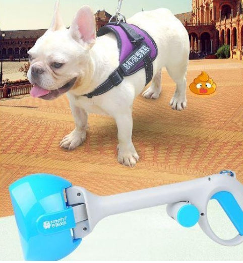 HKM-0937789 Automatic Portable Dog Pooper Scooper with Plastic Bag for Easy Cleanup