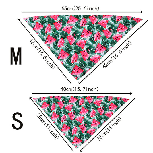 HKM-1096253 Tropical Wind Floral Pet Drool Towel for Dogs - Available in Small and Medium Sizes