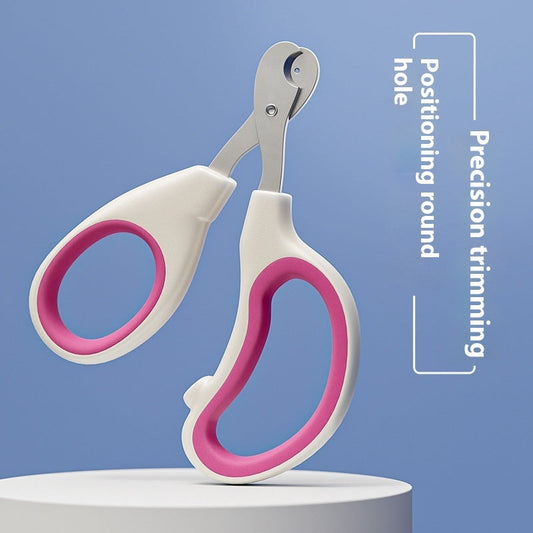 HKM-1101629 Fashionable Pet Nail Clippers for Cats - Durable Plastic and Stainless Steel, Available in Four Colors