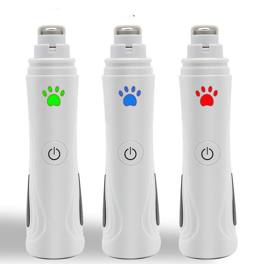 HKM-1494845 USB Rechargeable Pet Nail Trimmer with Diamond Grinding Head and Ergonomic Design for Cats and Dogs