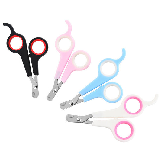 HKM-1593149 Mini Portable Pet Nail Clippers - Assorted Colors in Plastic Packaging