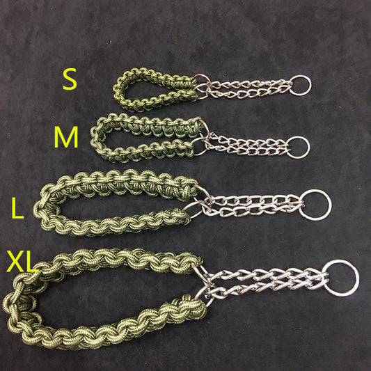 HKM-2892349 Durable Nylon Chain Collar for Medium and Large Dogs with Colorful Design