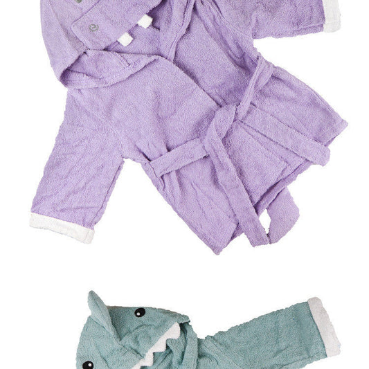 HKM-3082045 Quick Drying Absorbent Cotton Pet Bathrobe for Dogs Under 20kg in Purple, Green, and Pink
