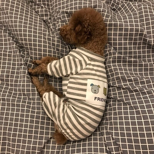 HKM-3147581 Soft and Comfortable Dog Pajamas for Small Dogs - Casual Clothing in Pink and Gray