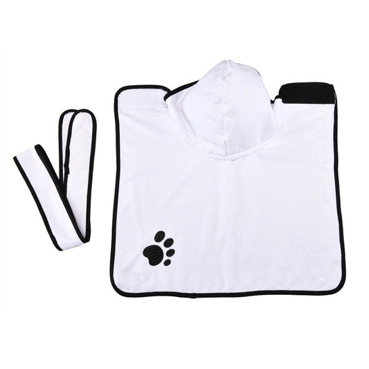 HKM-4380093 Super Absorbent Dog Towel Bathrobe for Medium and Large Dogs - Adjustable Fit and Easy Wear