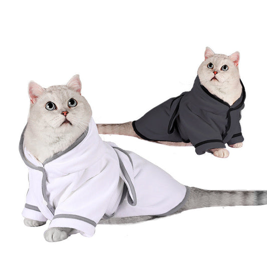 HKM-5035453 Winter Warm Pajamas and Bathrobes for Small and Large Dogs and Cats, Absorbent Four-Legged Apparel