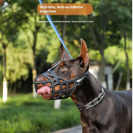 HKM-6105277 Dog Mouth Cover for Small, Medium, and Large Breeds - Reflective and Durable Design