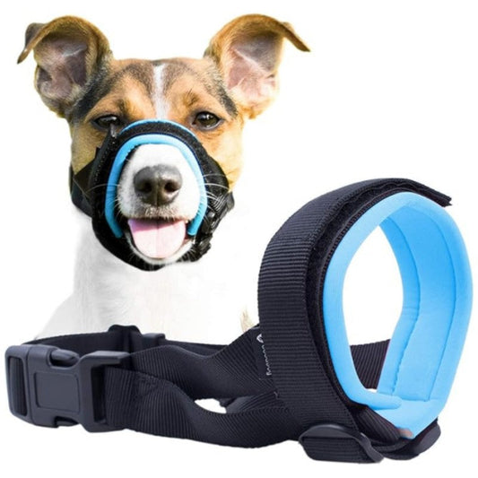 HKM-6596797 Breathable Nylon Dog Muzzle Cover - Anti-Bark, Available in Multiple Sizes and Colors