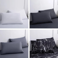 HKM-000019 Solid Color Waterproof Chemical Fiber Pillowcase for Home Textile Bedding