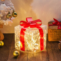 HKM-000083 Luminous Christmas Gift Box Set for Window Displays and Holiday Decor