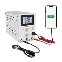 HKM-000147 Adjustable DC Stabilized Power Supply with LCD Display and USB Jack - 60V, 5A, Dual Voltage Input