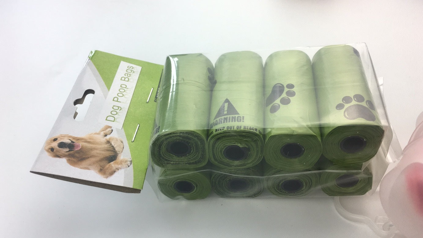 KTX-000147 Pet Degradable Thick Garbage Bags, Green Footprint Trash Bags - 15 Bulk Roll, 21.5x30.5cm