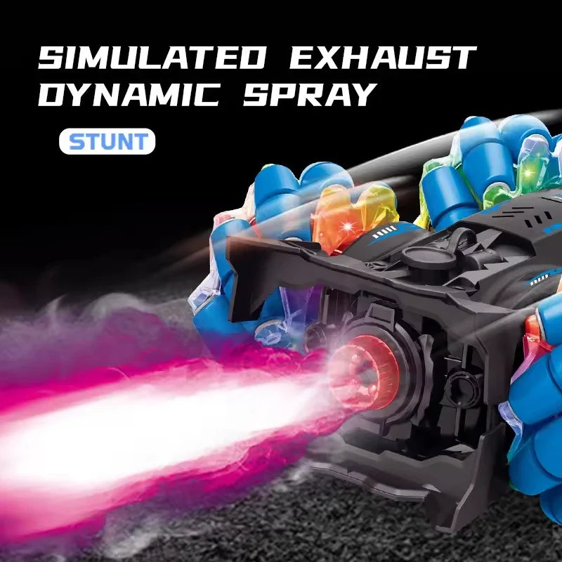 KTX-000211 Remote Control Stunt Car with Lights, Music, Spray, and Gesture Control - 360° Rotation, Indoor/Outdoor Fun