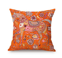 HKM-000339 European Celebration Nordic Cotton and Linen Horse Pillowcase - 45x45cm