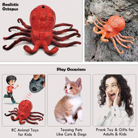 HKM-000595 Remote Control Infrared Crawling Octopus Toy with Light, Battery Operated, 20M Range, Suitable for Ages 2 and Up