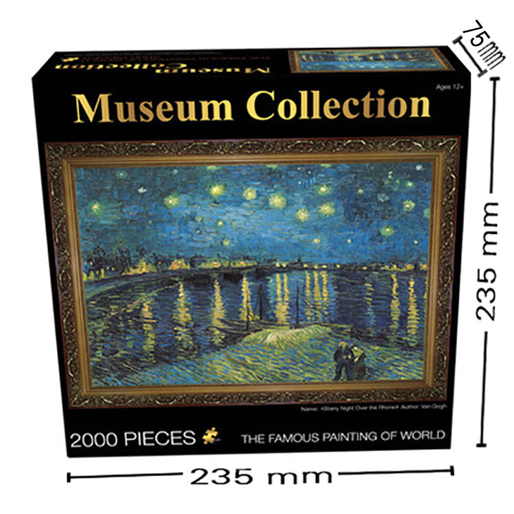 HKM-000659 2000-Piece Jigsaw Puzzle Featuring Famous Oil Paintings - World-Class Art Collection