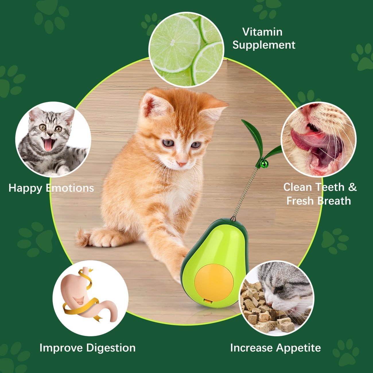 HKM-000787 Catnip Feeder and Self-Grooming Cat Toy with Corner Massage Comb for Indoor Cats