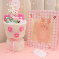 HKM-000787 Korean Cartoon Plush Doll Bouquet with PP Cotton Filling, 10cm-100cm, Cute Soft Toy for All Ages