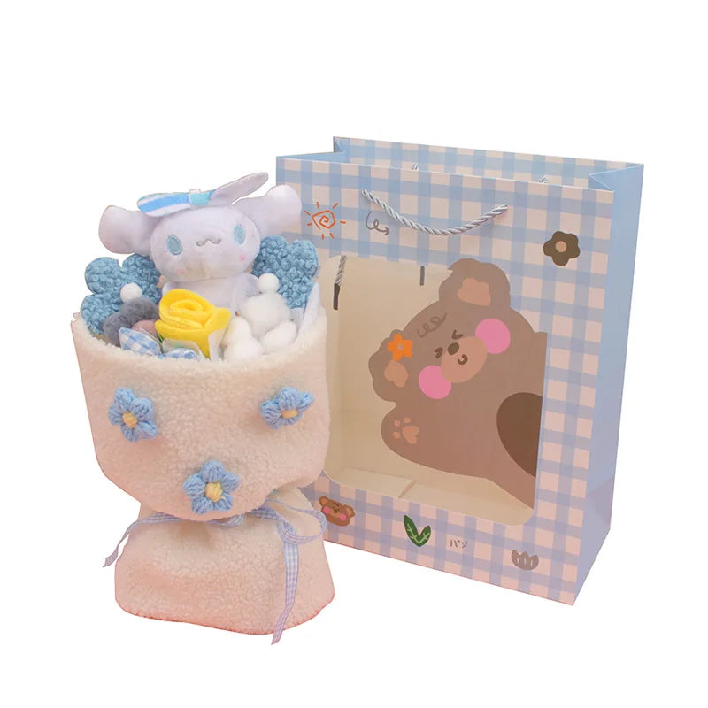 KTX-000787 Korean Cartoon Plush Doll Bouquet with PP Cotton Filling, 10cm-100cm, Cute Soft Toy for All Ages