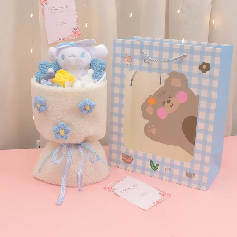 KTX-000787 Korean Cartoon Plush Doll Bouquet with PP Cotton Filling, 10cm-100cm, Cute Soft Toy for All Ages