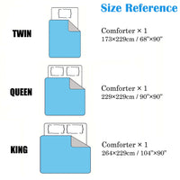 HKM-000787 Reversible Blue Camouflage Plush Comforter Set - Ultra Soft Faux Rabbit Hair, All-Season Bedding, Geometric Design