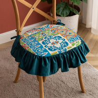 HKM-000851 Four Seasons Cotton Fleece Print Seat Cushion - 45x45 cm in Various Colors