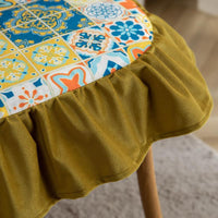 HKM-000851 Four Seasons Cotton Fleece Print Seat Cushion - 45x45 cm in Various Colors