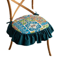 HKM-000851 Four Seasons Cotton Fleece Print Seat Cushion - 45x45 cm in Various Colors