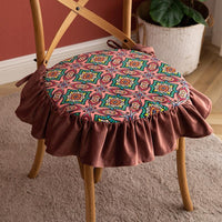 HKM-000851 Four Seasons Cotton Fleece Print Seat Cushion - 45x45 cm in Various Colors