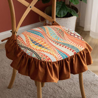 HKM-000851 Four Seasons Cotton Fleece Print Seat Cushion - 45x45 cm in Various Colors