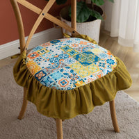 HKM-000851 Four Seasons Cotton Fleece Print Seat Cushion - 45x45 cm in Various Colors
