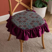 HKM-000851 Four Seasons Cotton Fleece Print Seat Cushion - 45x45 cm in Various Colors