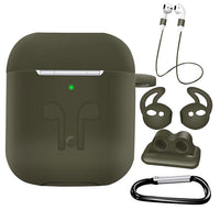 HKM-000851 Silicone Protective Cover Set for AirPods with Anti-Lost Rope and Accessories