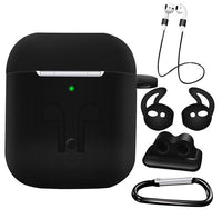 HKM-000851 Silicone Protective Cover Set for AirPods with Anti-Lost Rope and Accessories