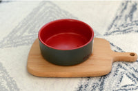 HKM-000979 Ceramic Single Bowl Cat Food Dish in Assorted Colors