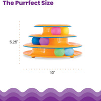 HKM-000979 Interactive 3-Tier Cat Track with Spinning Balls for Active Play and Exercise