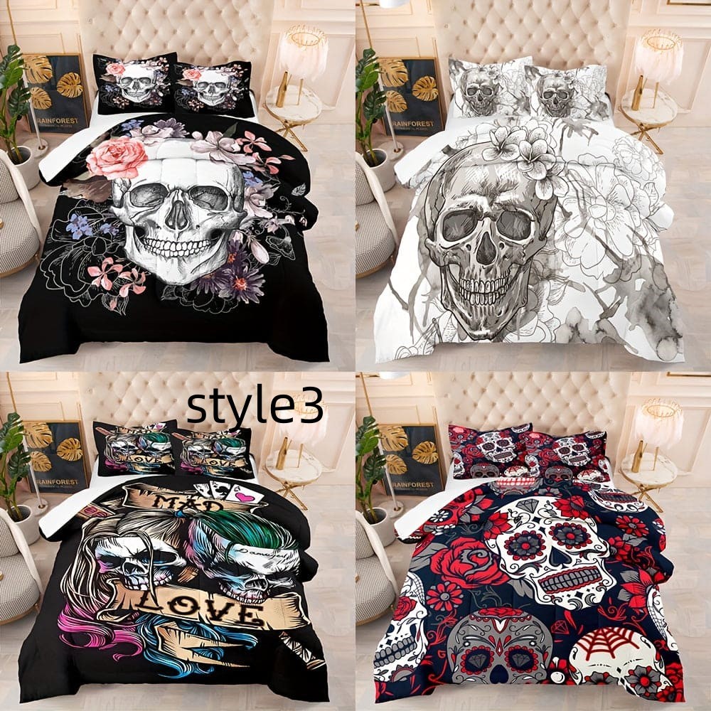HKM-001107 Cartoon Anime Digital Print Bed Sheet and Pillowcase Set - 3 Pieces