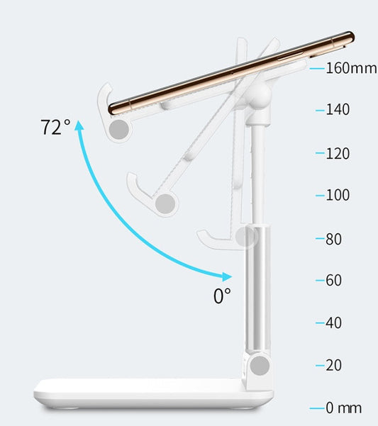 HKM-001171 Adjustable Mobile Phone Stand with Non-Slip Silicone Base and Alloy Support Rod