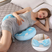 HKM-001235 Butterfly-Shaped Double Semicircular Maternity Waist Pillow with Pure Cotton Cover and 7D Hollow Fiber Filling