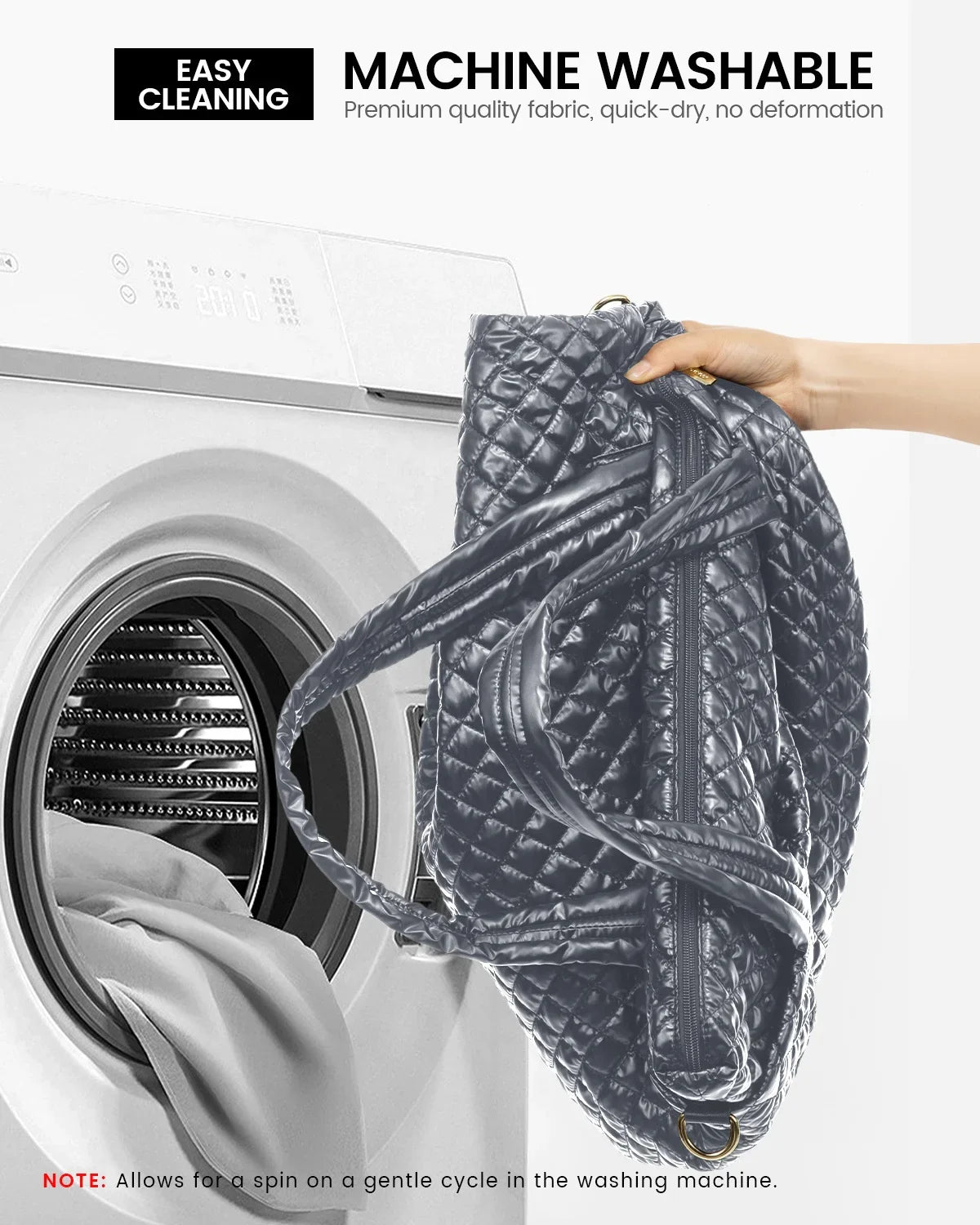 KTX-001491 Spacious 50L Tote Bag with Wet Pocket - Versatile Travel Handbag for Work and Gym