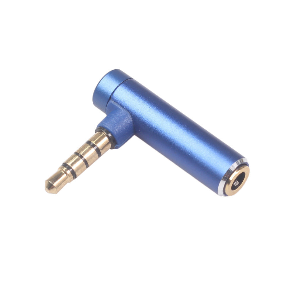 HKM-001619 3.5mm Male to Female 90 Degree Audio Adapter for Headphones and Devices